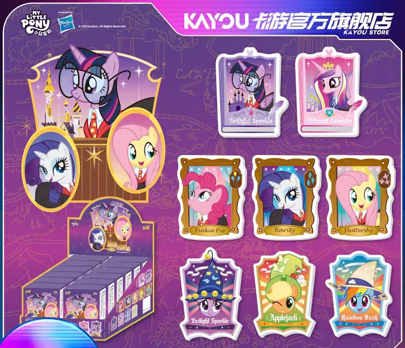 Kayou My Little Pony Badge Clips - Dream-Seeking Version Official Genuine Collectible Acrylic Brooch Clips 1 Box (Contains 12 Pieces)