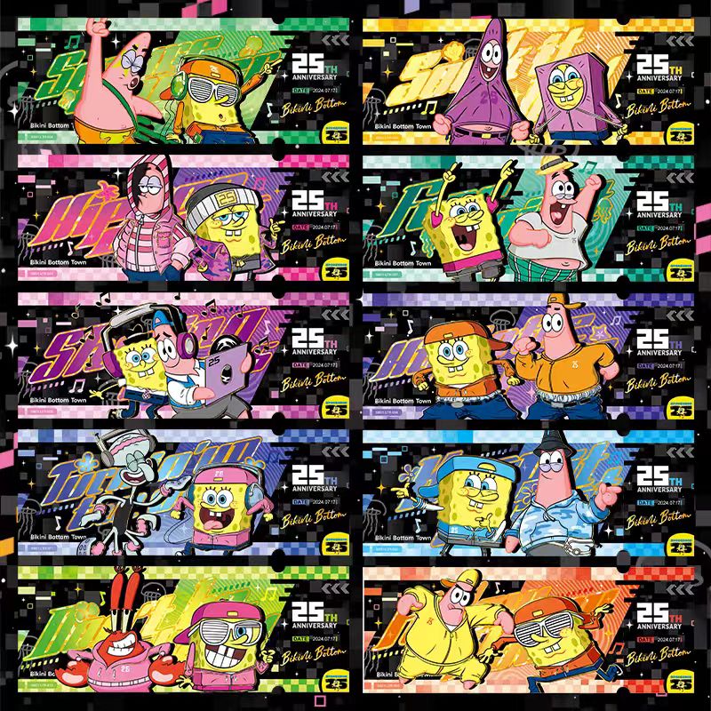 KAYOU SpongeBob SquarePants Holographic Ticket Card - Happy Departure Anniversary Show