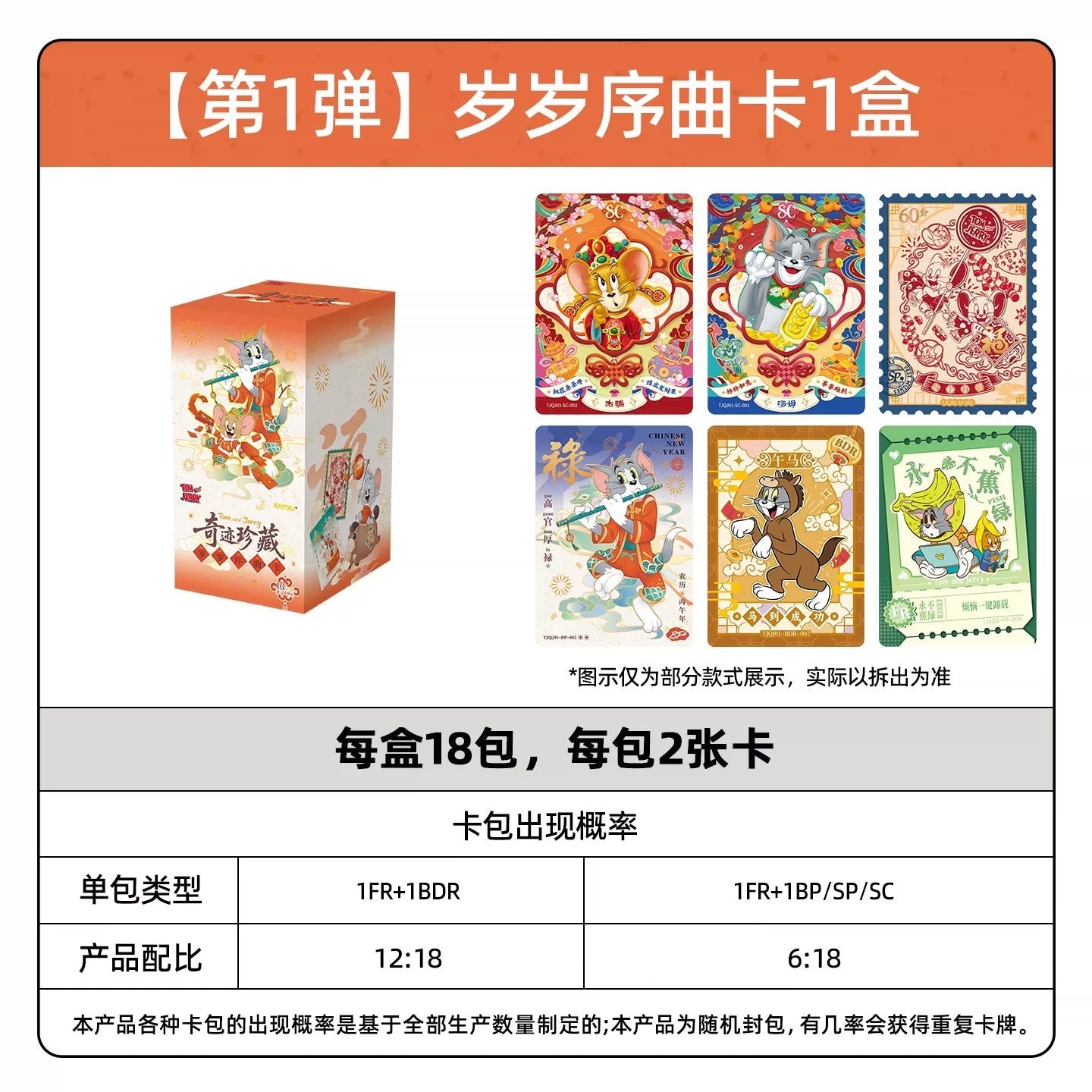 KAYOU Tom and Jerry - Miracle Collection - Sui Sui Overture Cards - Wave 1