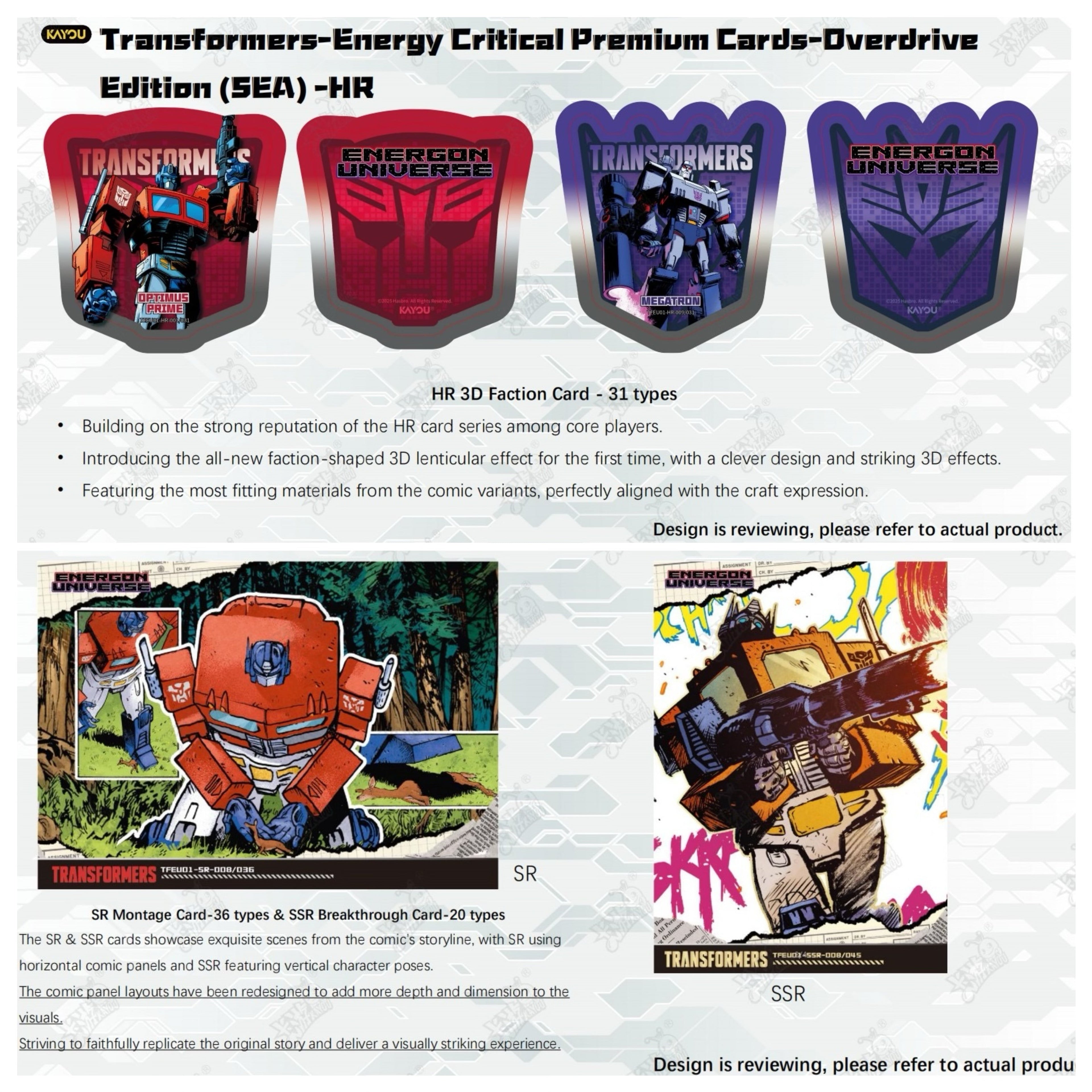 TRANSFORMERS-ENERGY CRITICAL PREMIUM CARDS-OVERDRIVE EDITION
 -001B-SEA