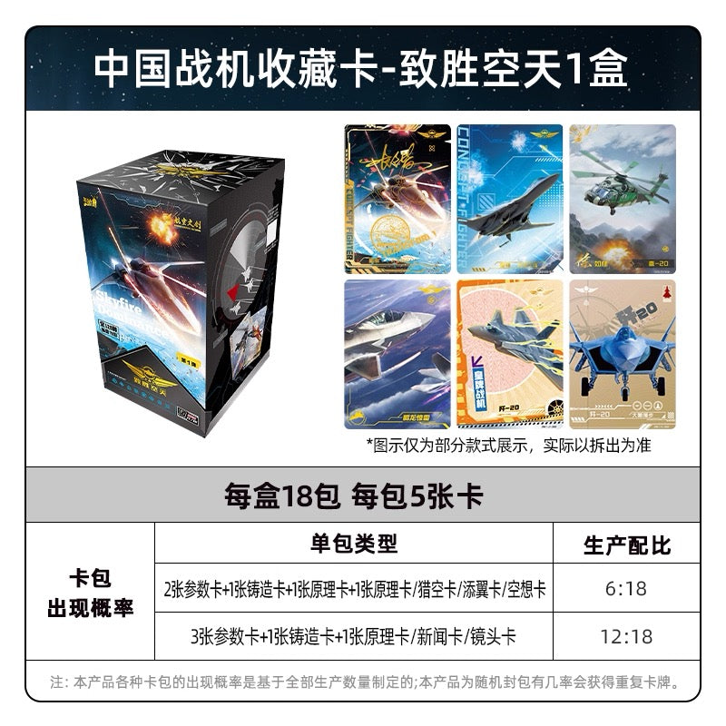 Card Game: China Fighter Jet Collection - Winning the Sky with the First Missile - A Full Box of Official Authentic Peripheral Cards