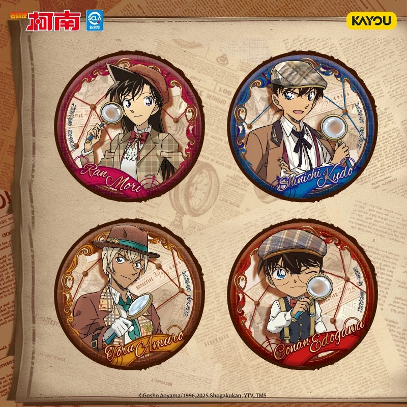 KAYOU Detective Conan Tin Badge Series - Official Authentic Anime Merchandise Badge Collection Full Box
 Official Detective Conan Tin Badge Series - Full Box