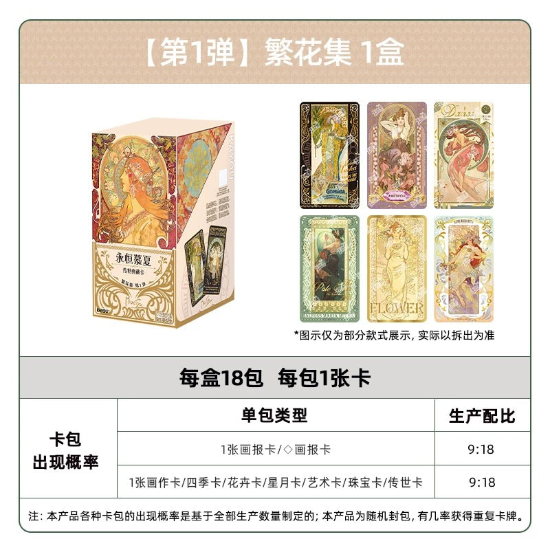 Card Game Eternal Mucha Legendary Collection Cards - Flower Collection Cards Vol. 1 - Official Authentic Peripheral Collectible Cards