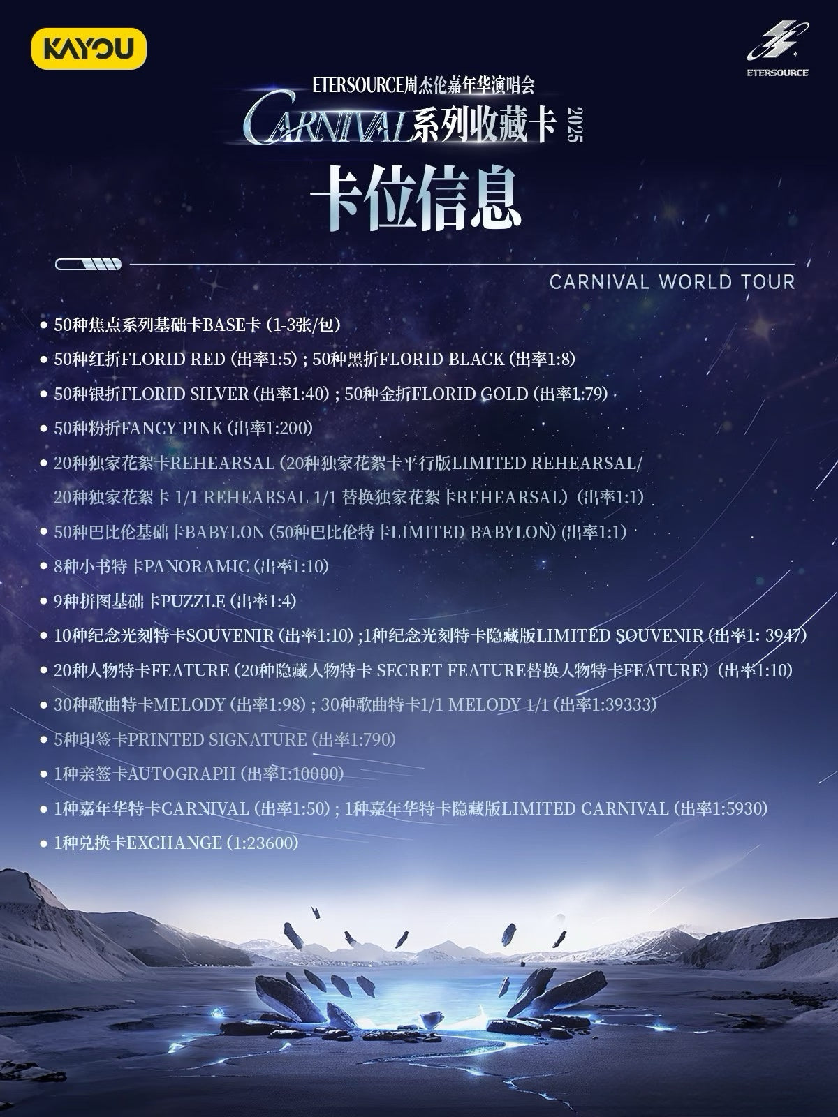 ETERSOURCE Jay Chou Carnival World Tour 2025 Collectible Cards Series 🔥ETERSOURCE Jay Chou Carnival Concert CARNIVAL Series Collectible Cards 2025