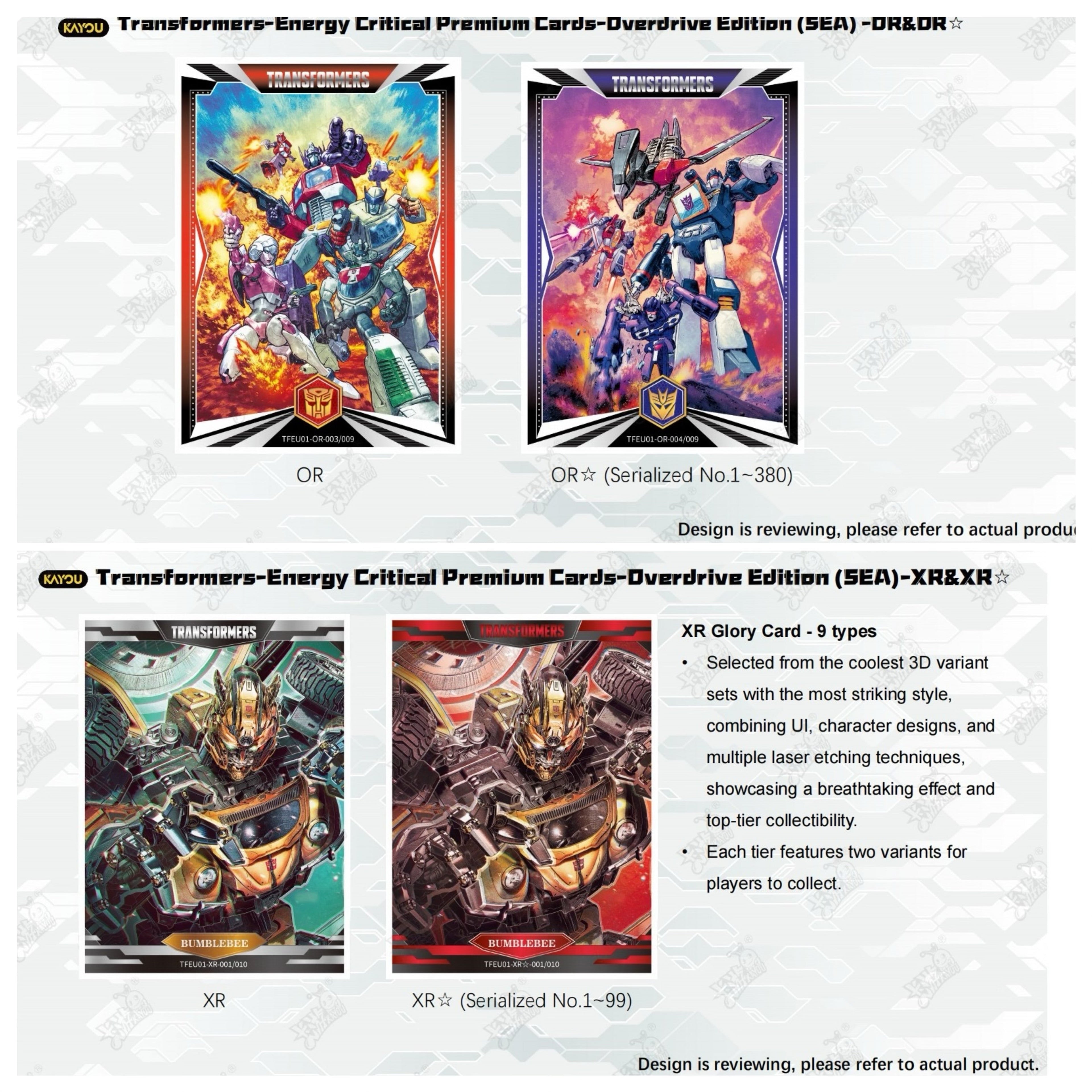 TRANSFORMERS-ENERGY CRITICAL PREMIUM CARDS-OVERDRIVE EDITION
 -001B-SEA